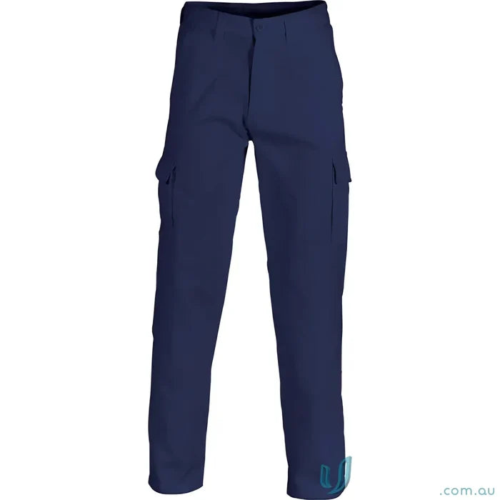 Navy blue DNC Cotton Drill Cargo Pants perfect for casual style and comfort