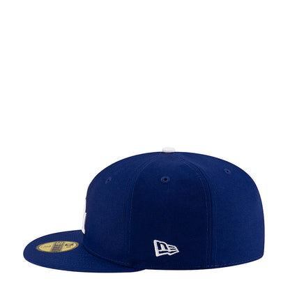 Blue Dodgers baseball cap with New Era flag logo on side