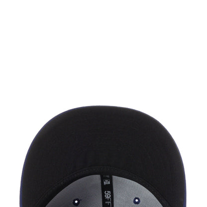 Black baseball cap interior with gray headband and 59FIFTY marking