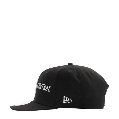 Black baseball cap with small white CENTRAL text and New Era logo