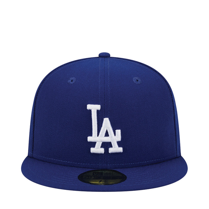 Royal blue baseball cap with LA interlocking logo front embroidery