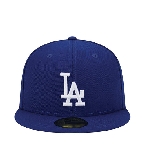 Royal blue baseball cap with LA interlocking logo front embroidery