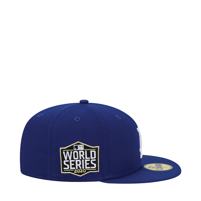 Royal blue baseball cap with World Series 2020 patch on front