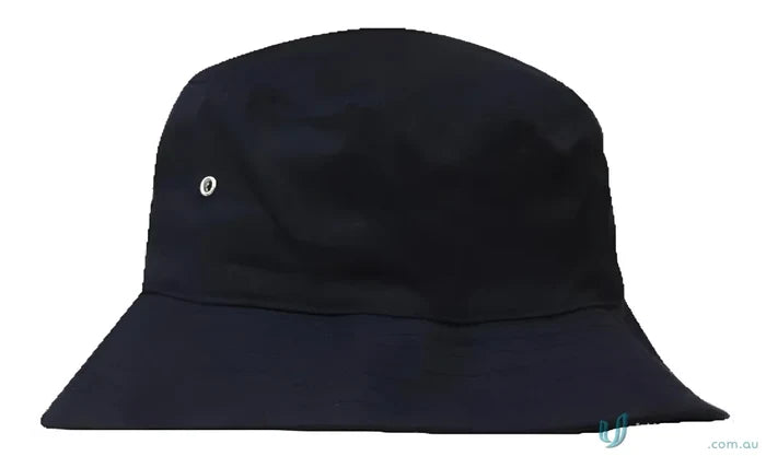 Black Double Pique Mesh Bucket Hat perfect for casual style and sun protection