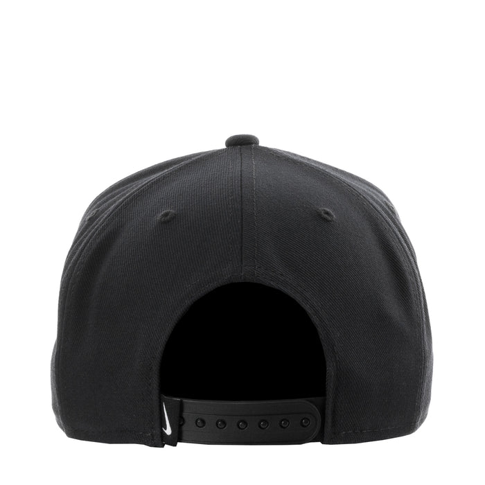 Black Nike cap back with adjustable strap and metal grommets
