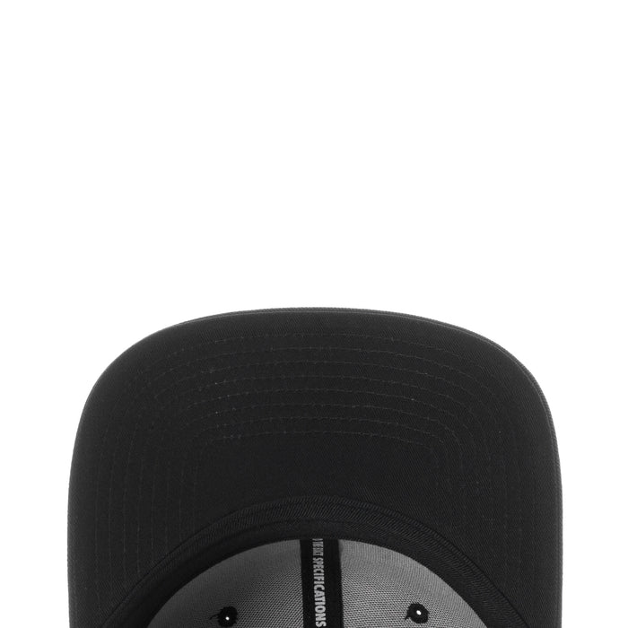 Black Nike cap crown with interior seam detail