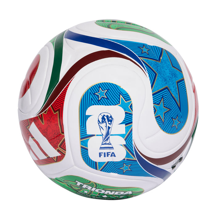 FIFA Trionda League match ball with white panels and blue star graphics