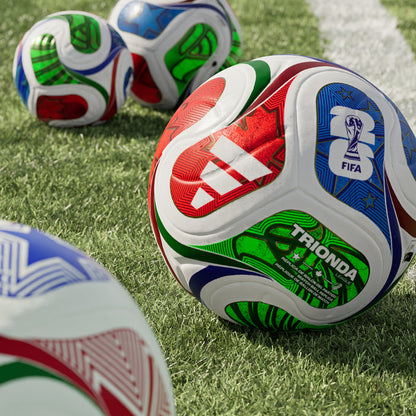 Trionda League match ball with blue FIFA emblem and green TRIONDA accents