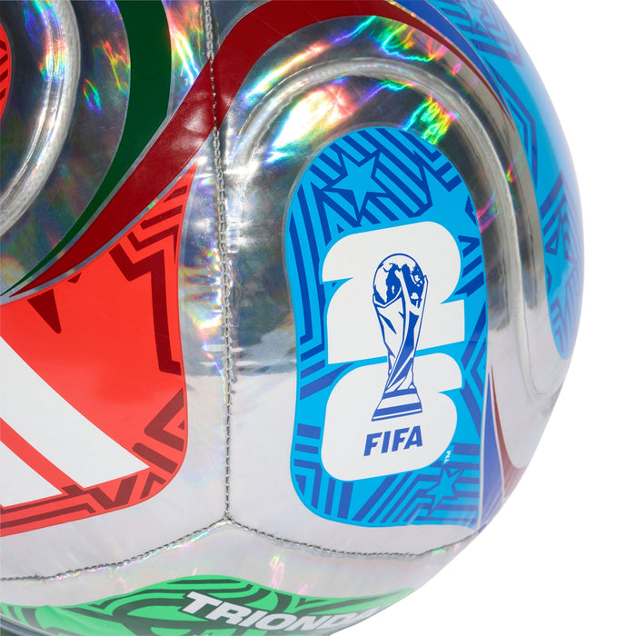 FIFA training foil ball panel with blue FIFA emblem and holographic edging