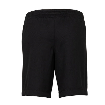 Toddler black shorts with Nike logo, elastic waistband