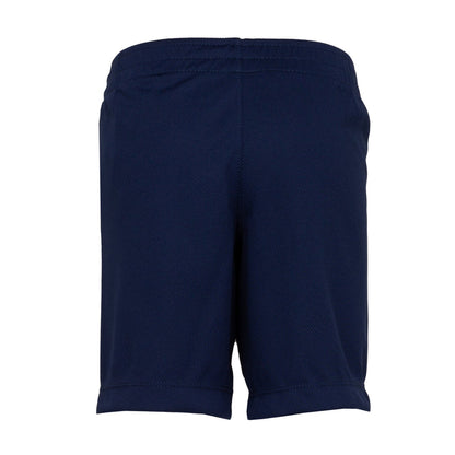 Toddler dark navy knit shorts with elastic waistband