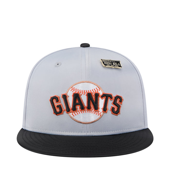 Two-tone light gray baseball cap with Giants logo and black brim