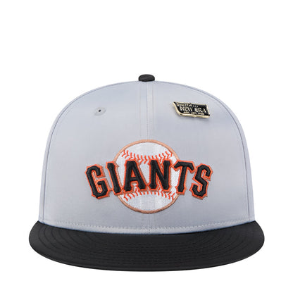 Two-tone light gray baseball cap with Giants logo and black brim