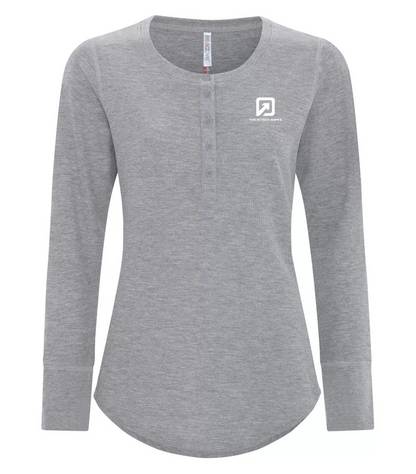 Hi-Tech Gears Women's Vintage Thermal Long Sleeve Henley