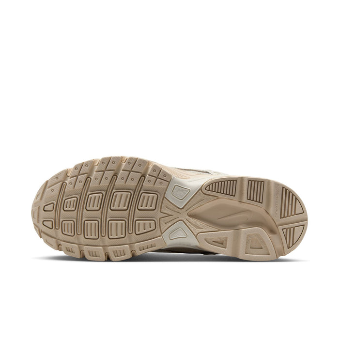 Womens sneaker outsole, textured rubber tread in light sand and cream