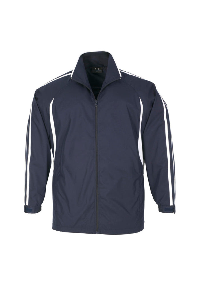 Kids Flash Track Top navy zip-up jacket with white stripes J3150B