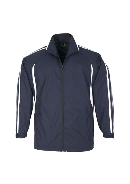 Kids Flash Track Top navy zip-up jacket with white stripes J3150B