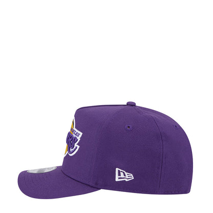 Youth purple A-Frame cap showing side patch and New Era logo on panel