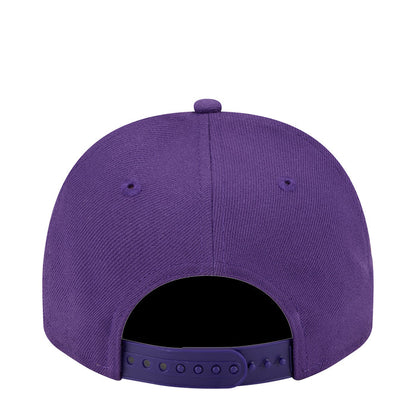 Youth purple A-Frame cap back view with adjustable strap and eyelets