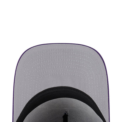 Youth A-Frame cap brim interior with black sweatband and light lining