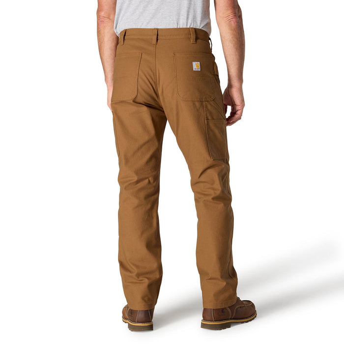 Men's loose straight dungaree pants in Carhartt brown with side pockets