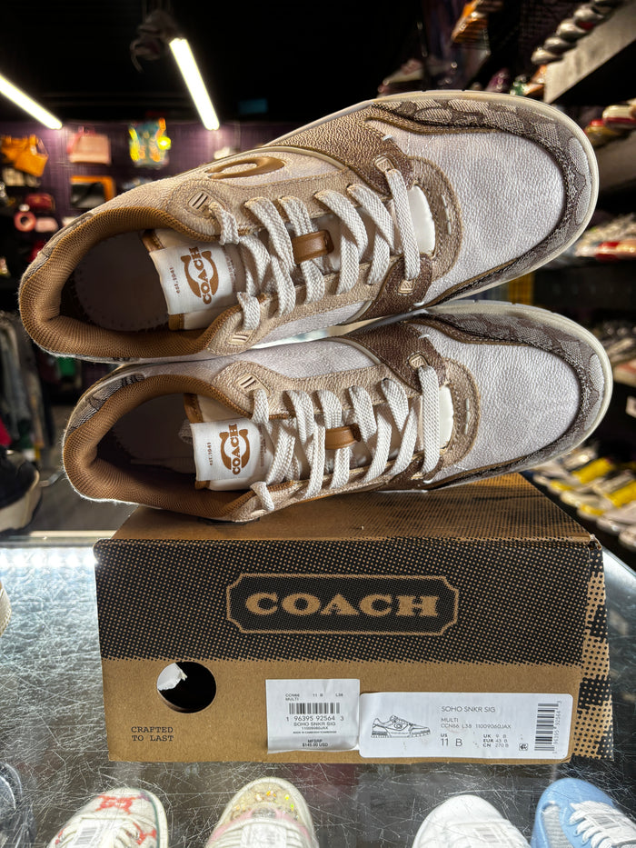 Coach Low Beige Logo All Over