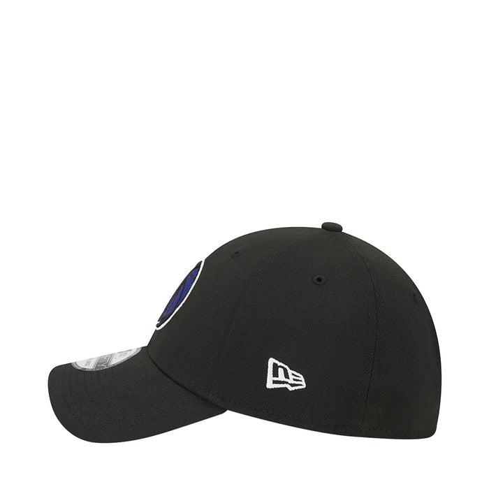 Black baseball cap with small white side logo and Mavericks mark