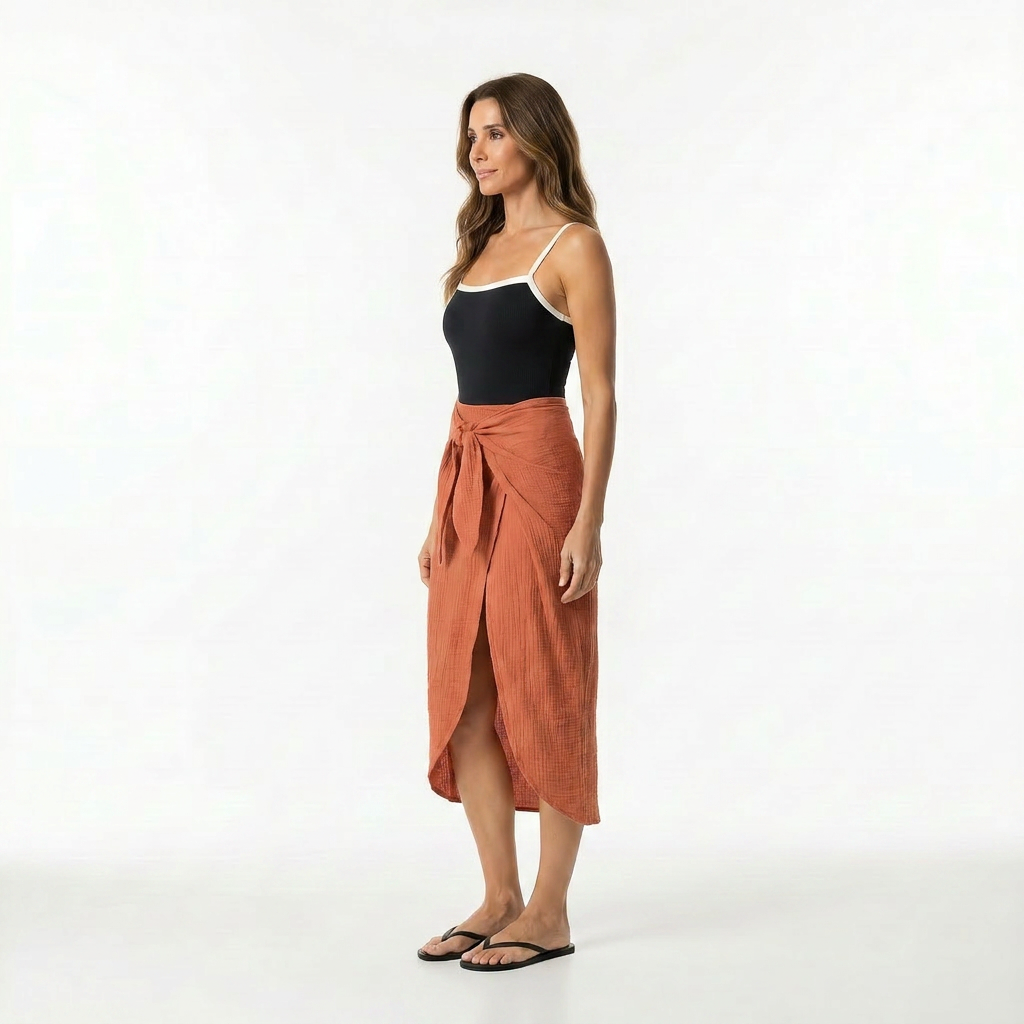 Faux Sarong Skirt