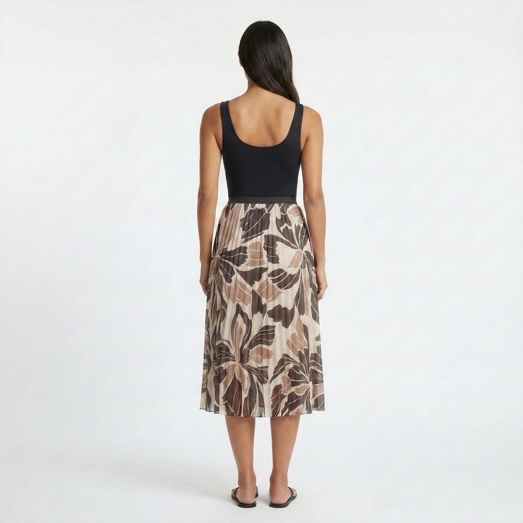 Nostalgia Pleated Midi Skirt