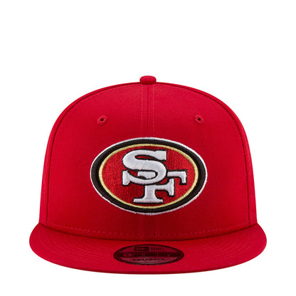 Red baseball cap with San Francisco 49ers embroidered SF logo