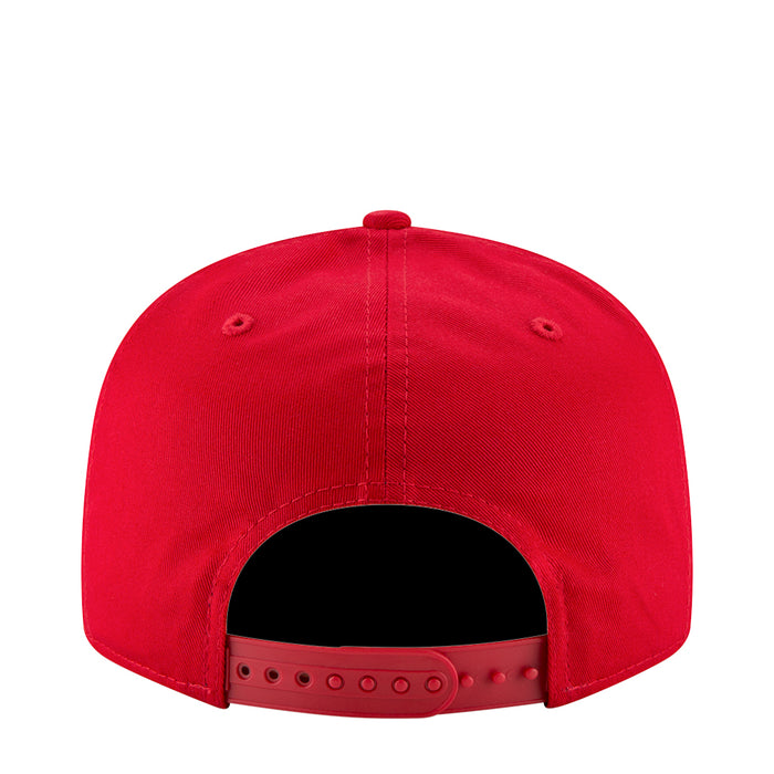 Red baseball cap back with adjustable snap strap