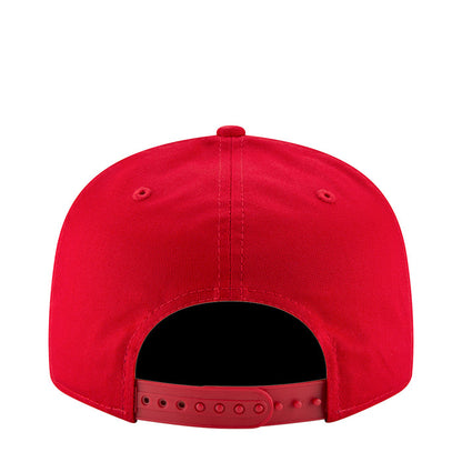 Red baseball cap back with adjustable snap strap