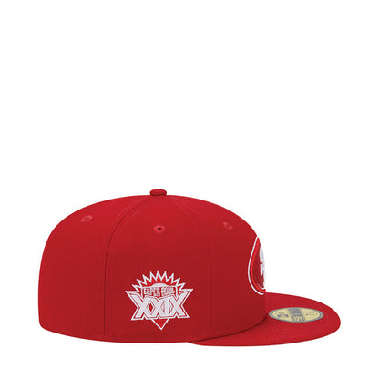 Scarlet red baseball cap with side MAX event patch and flat brim