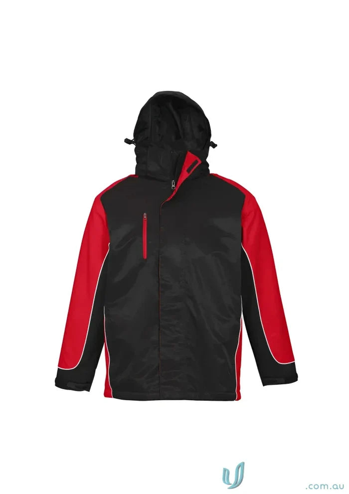Black and red Nitro Unisex Jacket with white piping, style for biz collection unisex