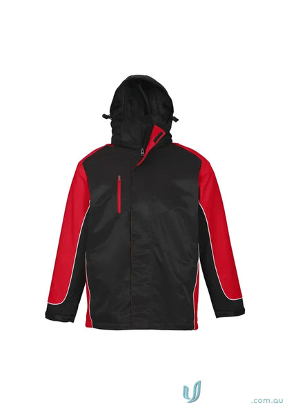 Black and red Nitro Unisex Jacket with white piping, style for biz collection unisex