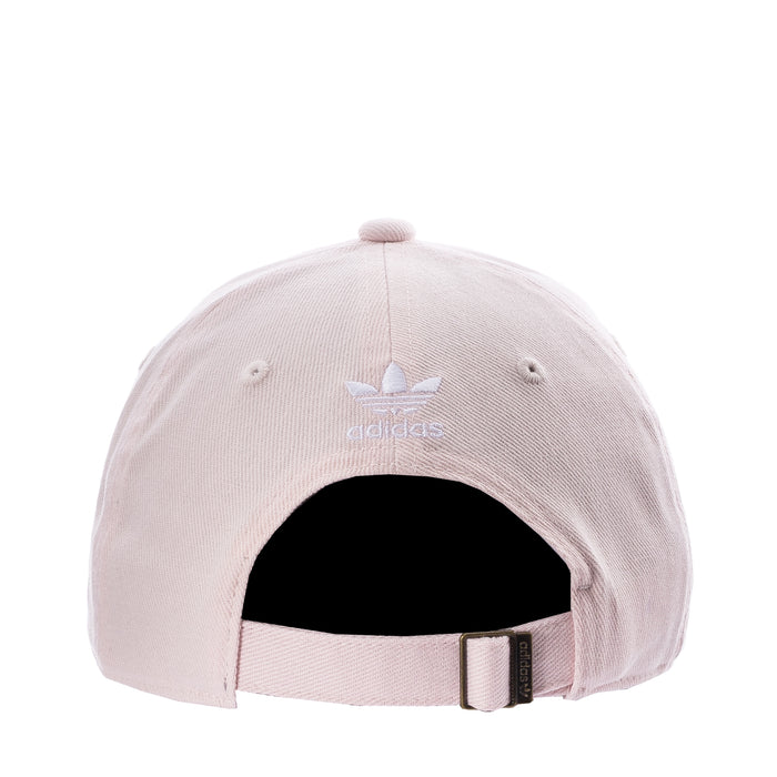 Light pink Adidas strapback cap showing adjustable strap and black interior