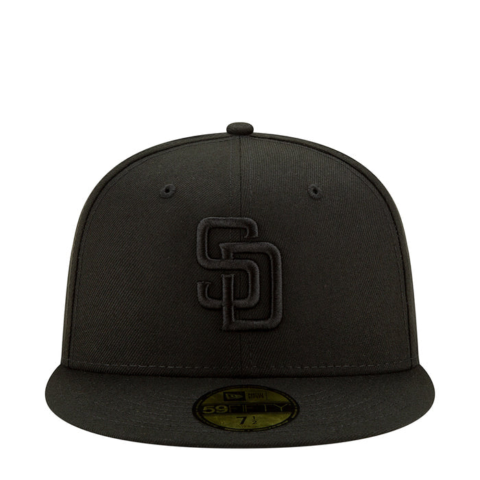 Black baseball cap with raised SD logo on the front
