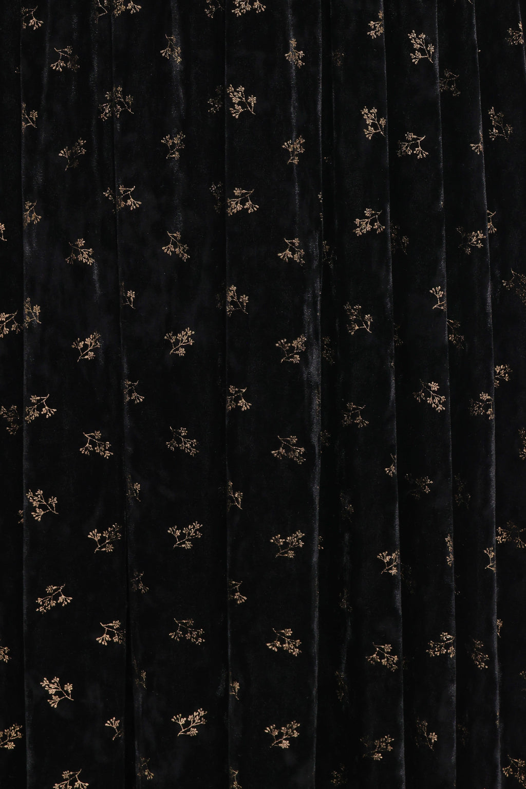 Farryn Maxi Dress - Black/Gold Velvet