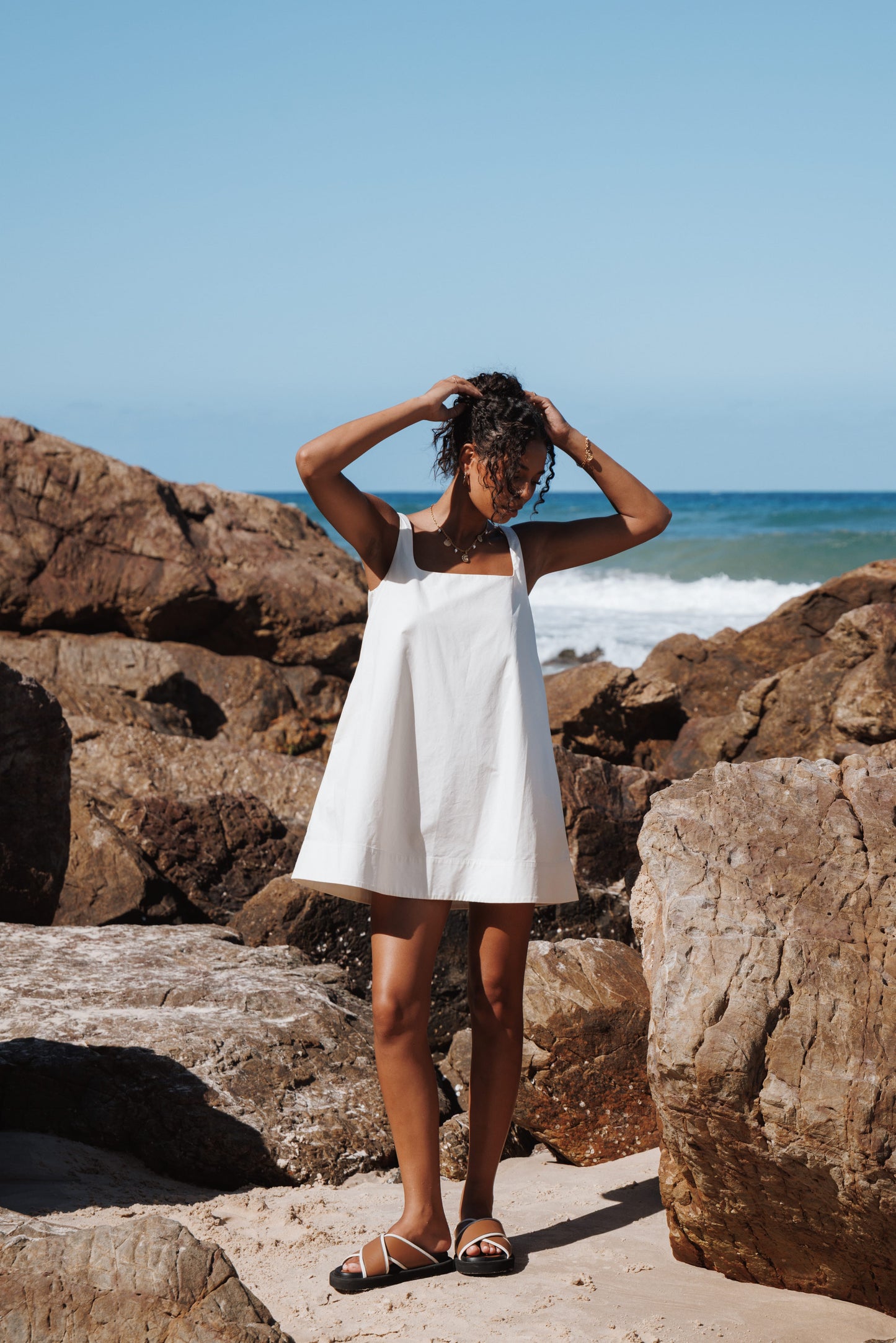 Kora Mini Dress - Chalk White