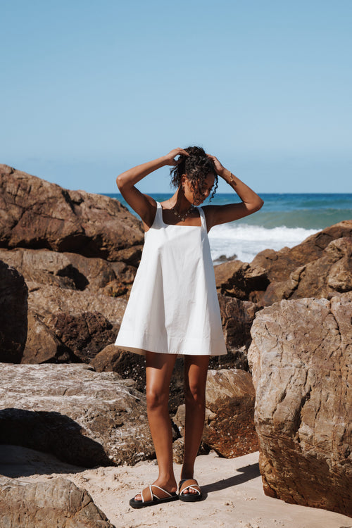 Kora Mini Dress - Chalk White
