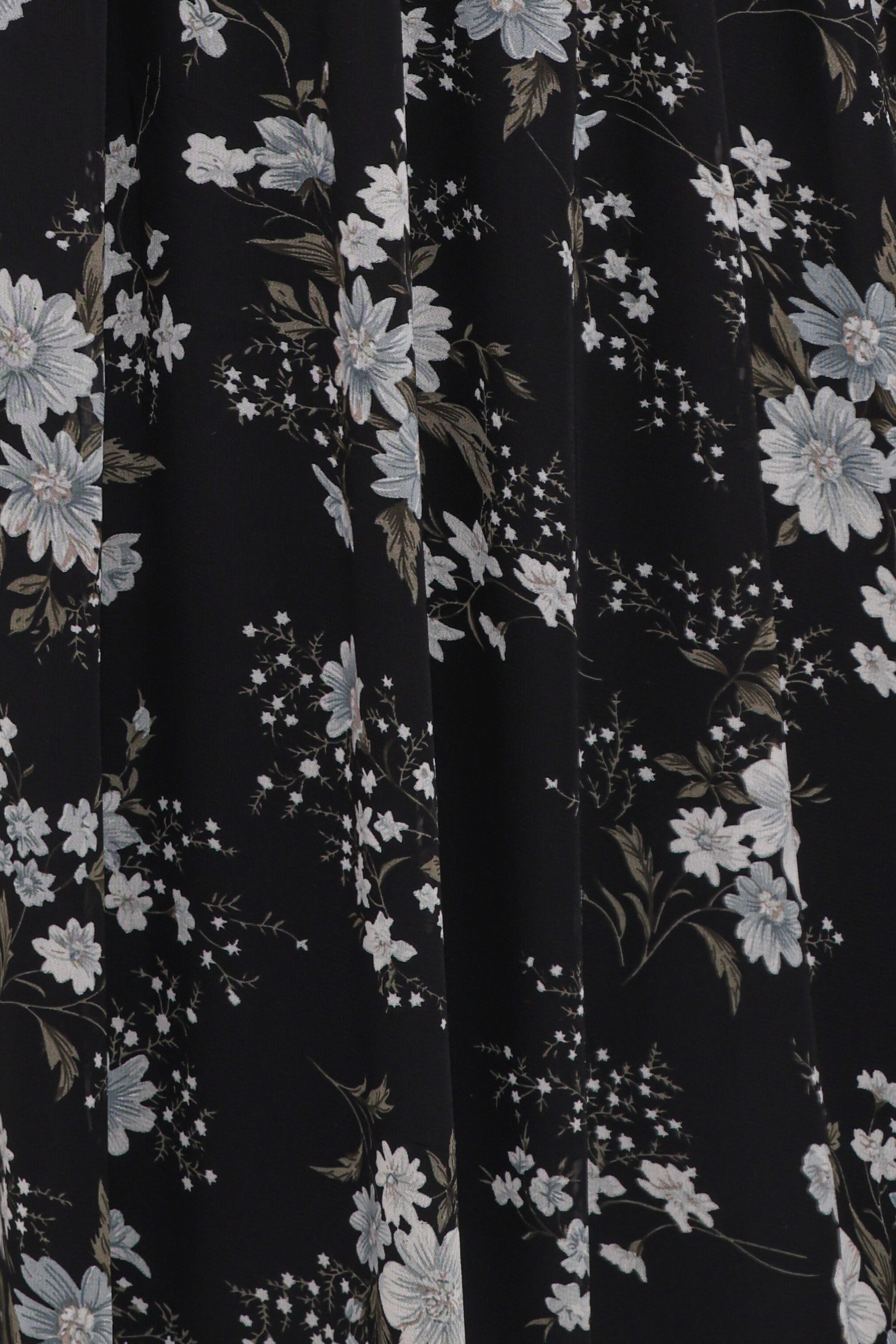 Mavis Long Sleeve Maxi Dress - Black Floral