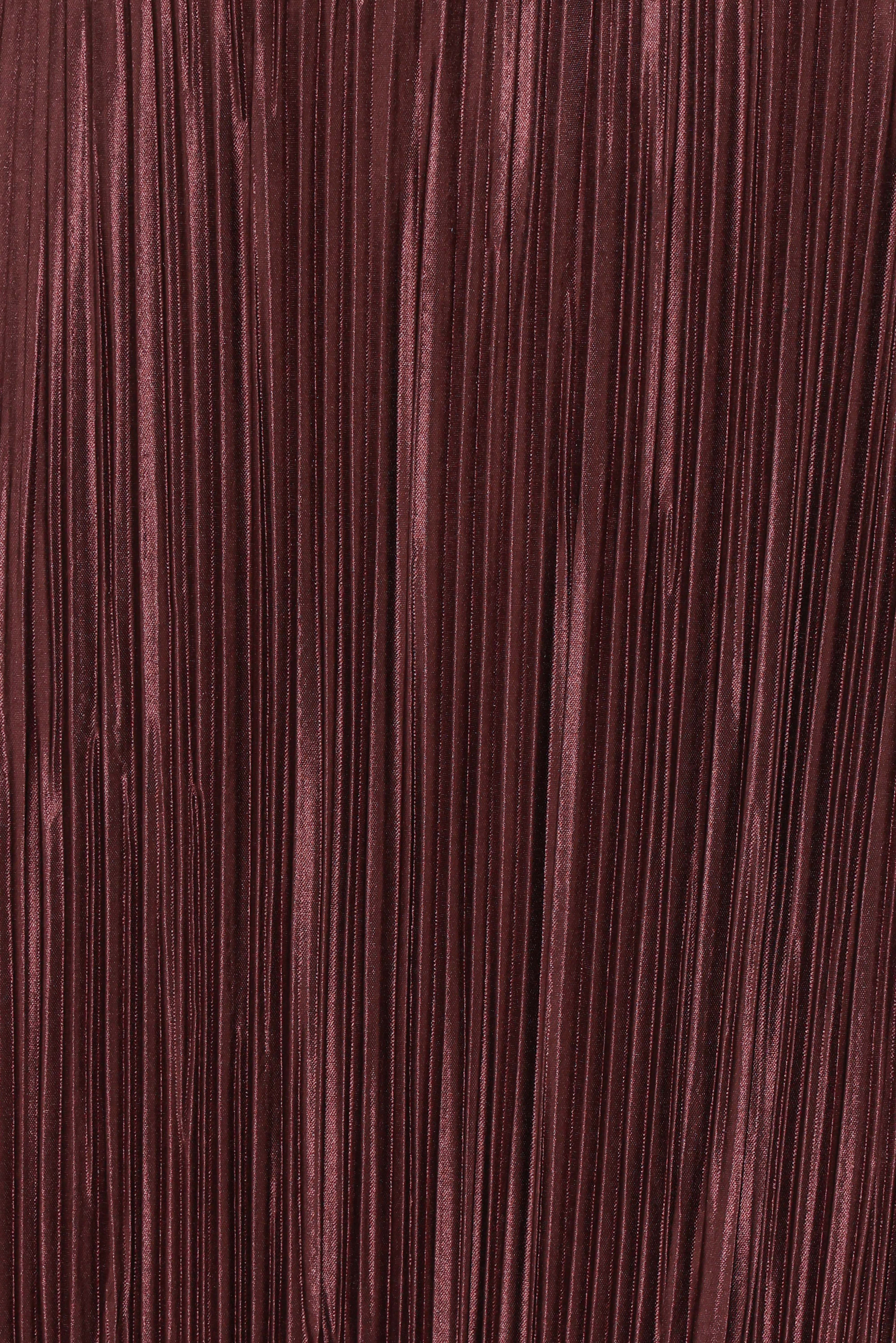 Melody Plisse Halter Maxi Dress - Brown