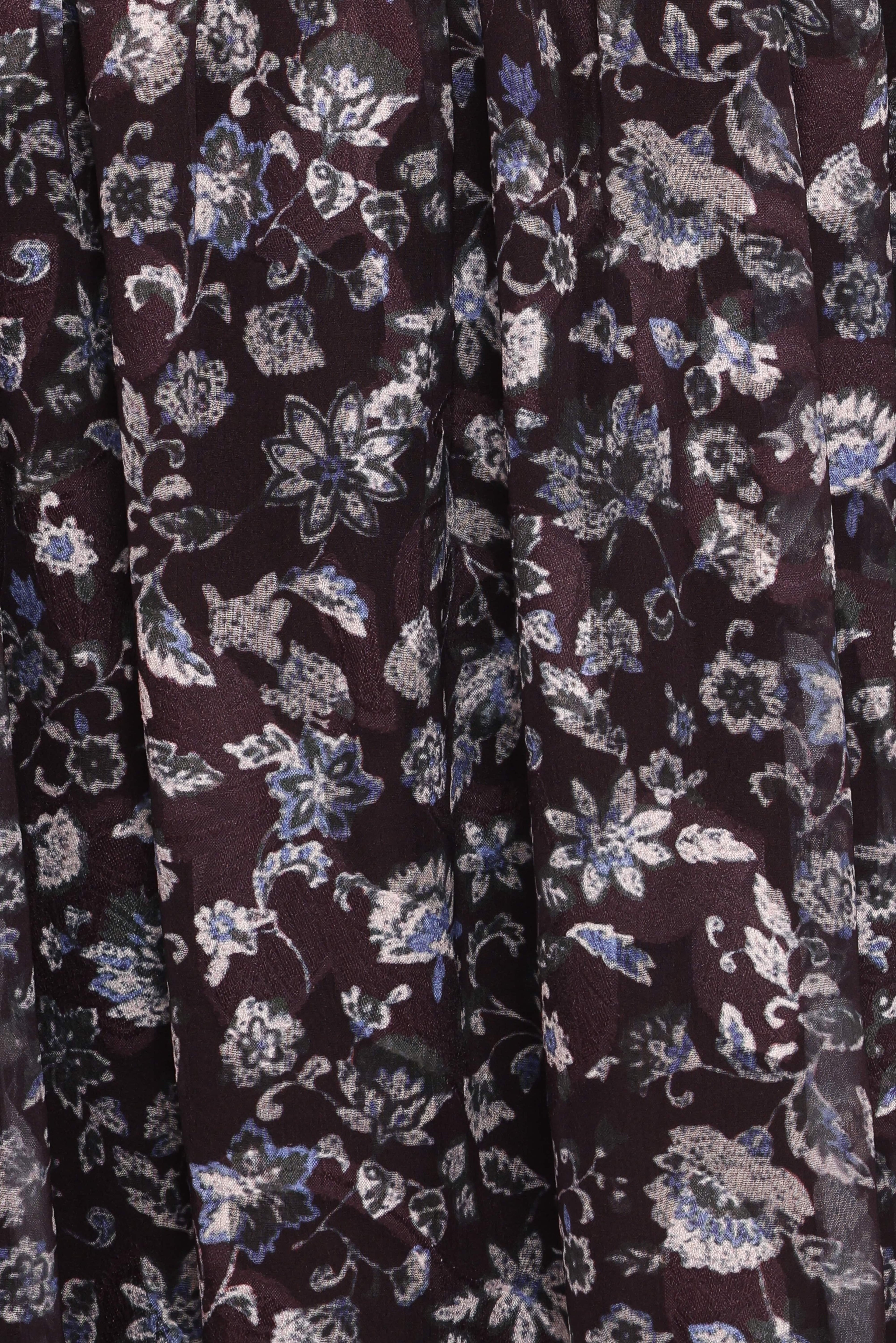 Myles Maxi Dress - Brown/Blue Floral