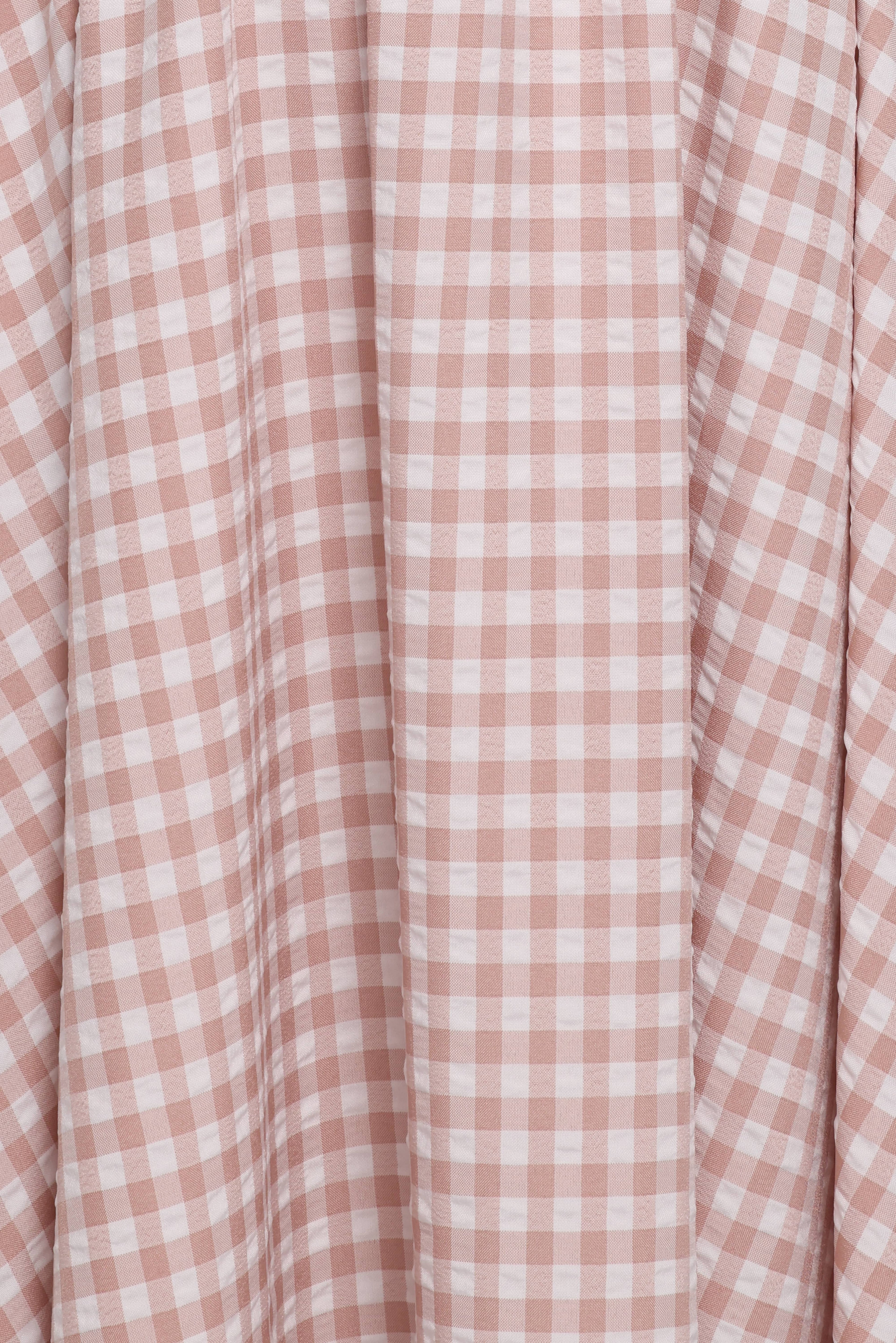 Siun Short Sleeve Midi Dress - Brown Gingham