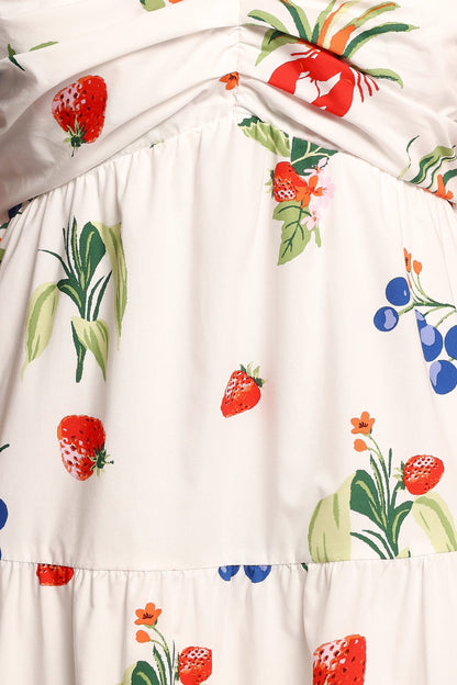 Valerie Maxi Dress - Off White/Red