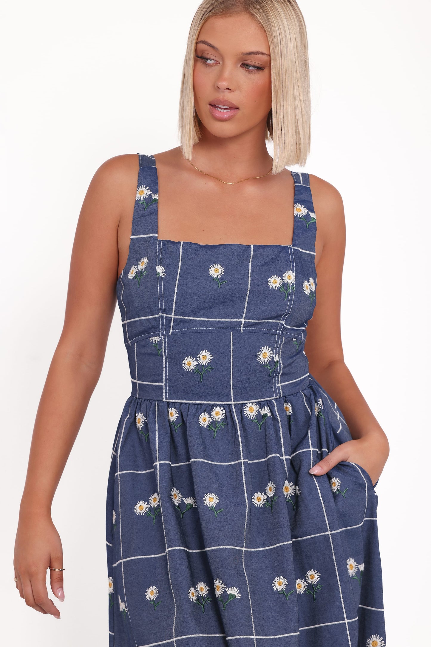 Yolande Midi Dress - Blue Floral