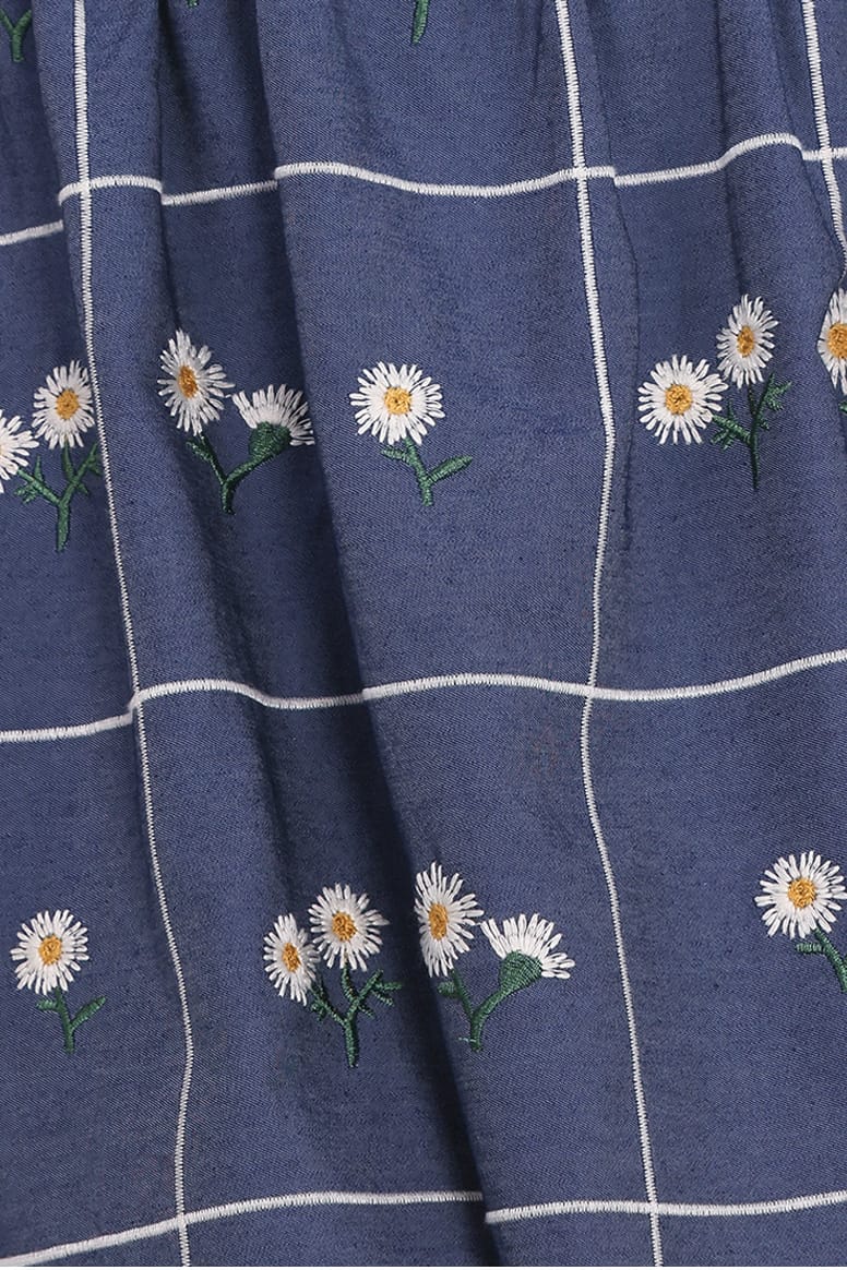 Yolande Midi Dress - Blue Floral