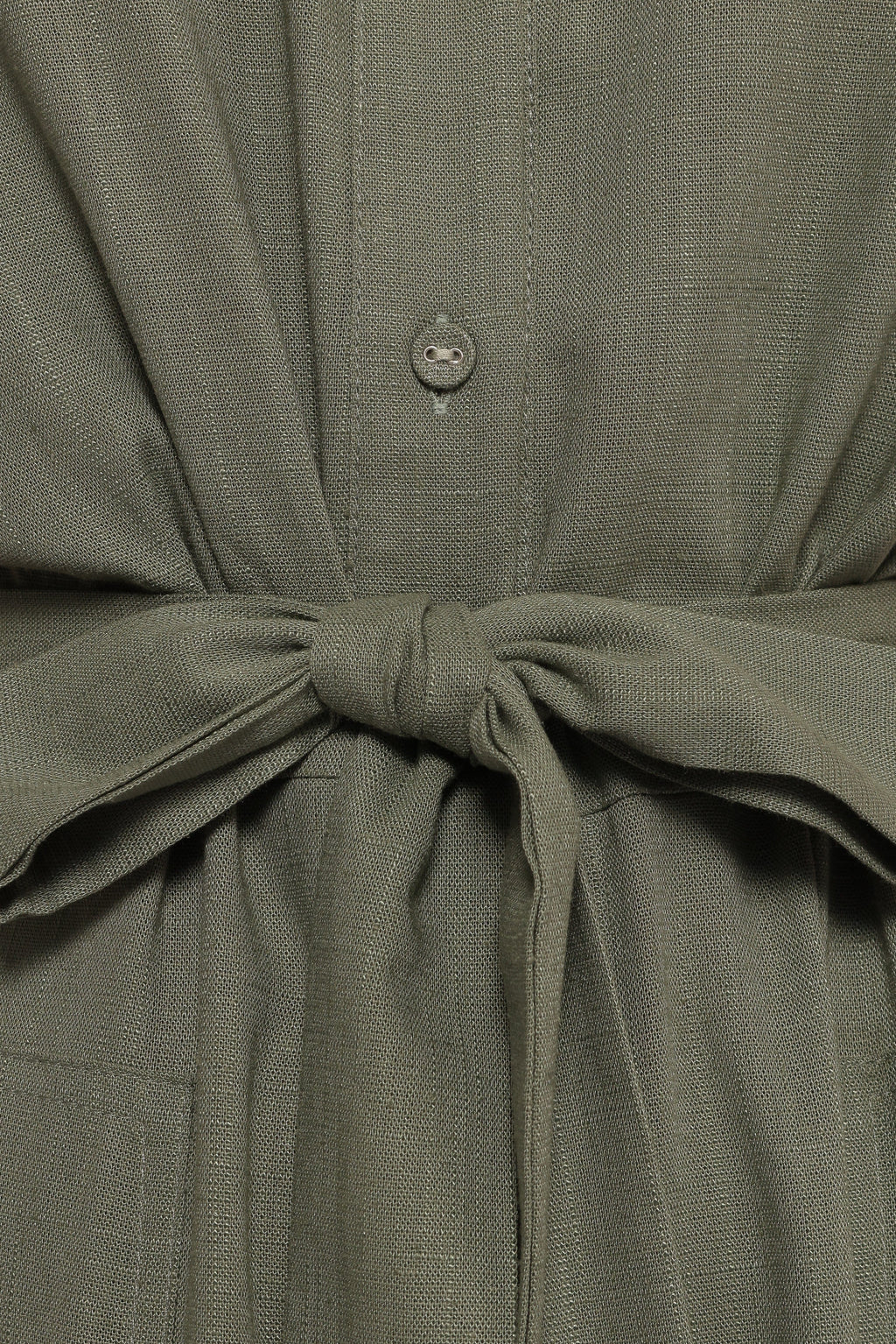 Minnie Waist Tie Jumpsuit - Olive