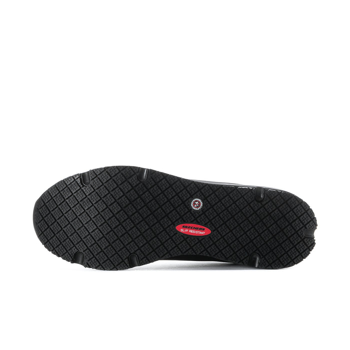 Skechers black rubber outsole with patterned traction tread