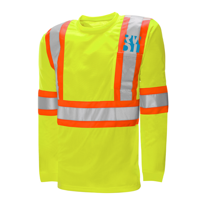 RWDI Hi Vis Long Sleeve Polyester Wicking T-Shirt
